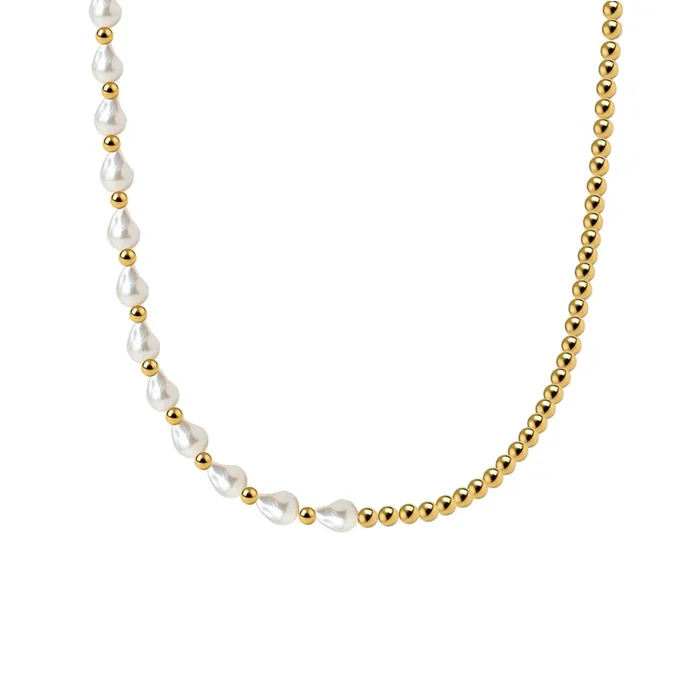 Ivy | Gold Filled Beaded Necklace with Pearls