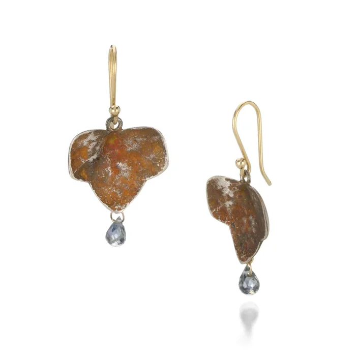 Ivy Leaf Earrings with Sapphires