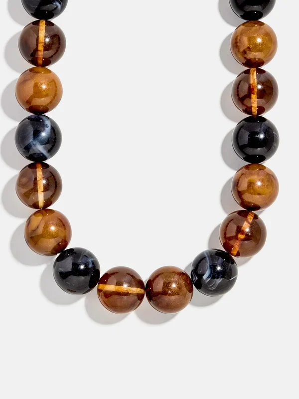 Jane Beaded Necklace – Brown