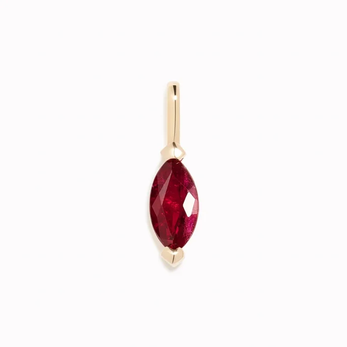 January Birthstone Pendant 14k Gold – Garnet