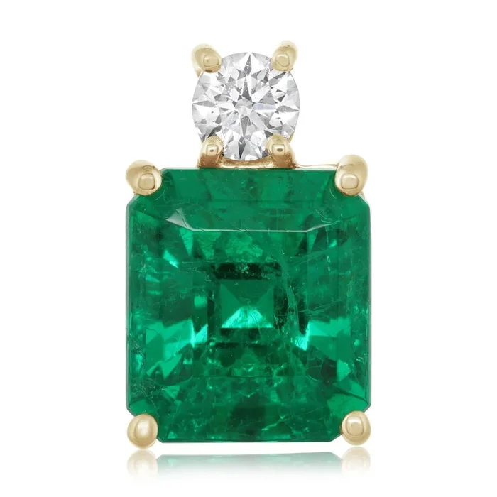 JB STAR 3.25 Carat Emerald & Diamond Pendant