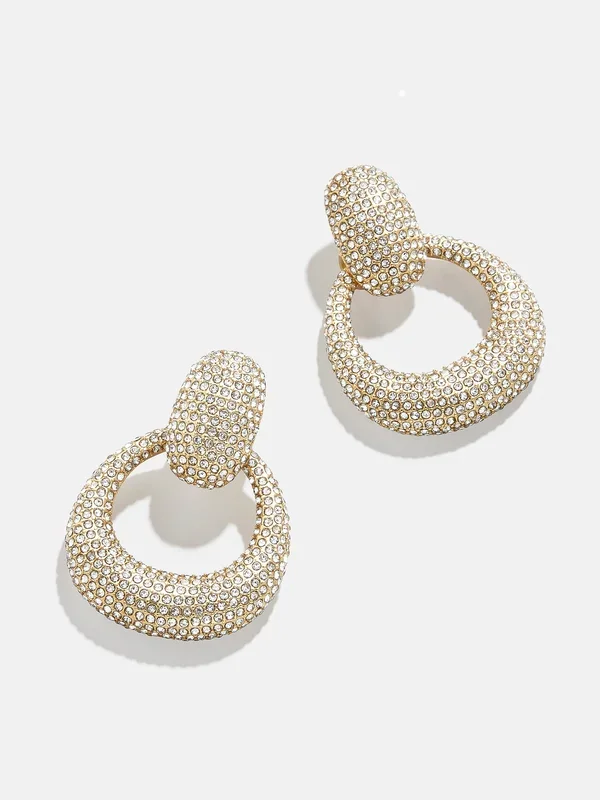 Jordan Earrings – Gold/Pavé