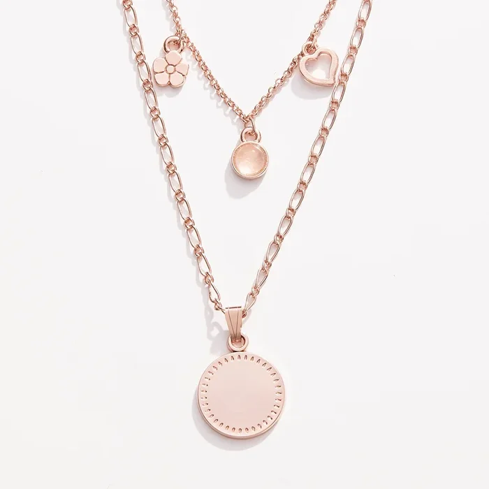 Joy + Love Multi-Charm Layered Necklace