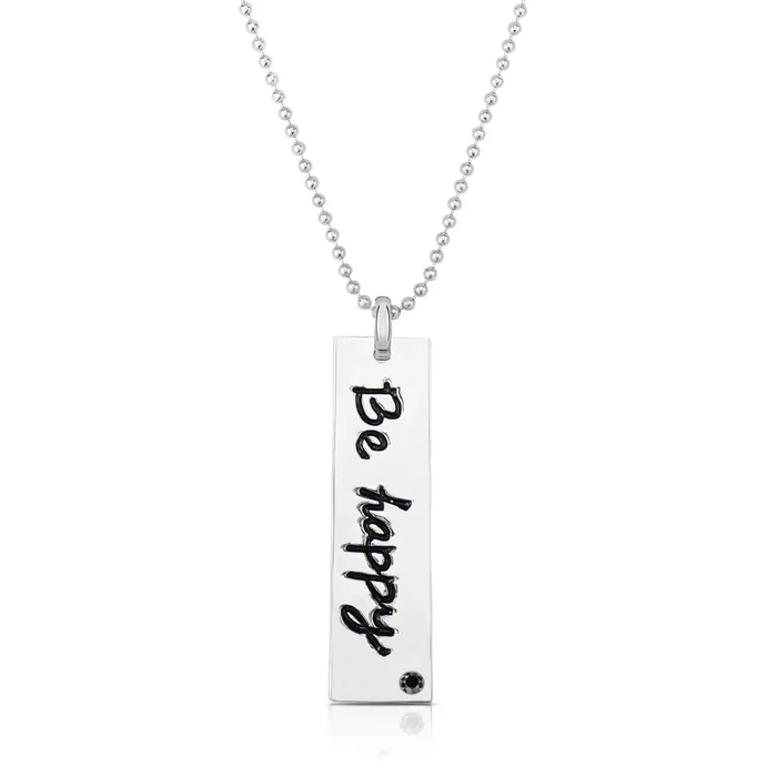 Julie Contemporaine “Be Happy” Pendant Necklace
