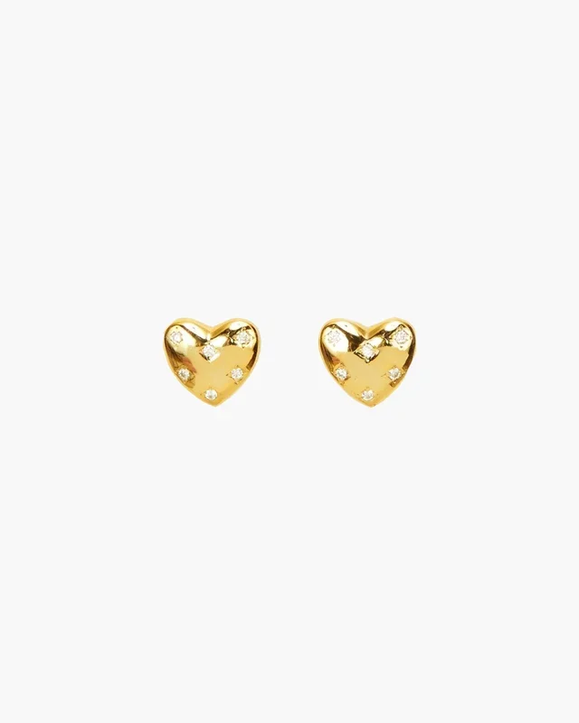 Juliette Heart Stud Earrings