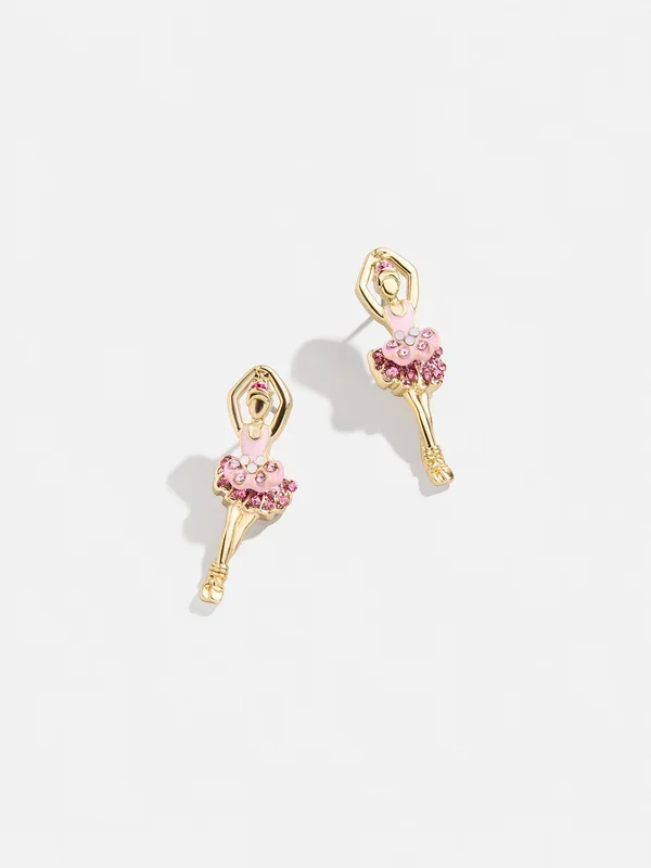 Kids’ Ballerina Earrings – Pink