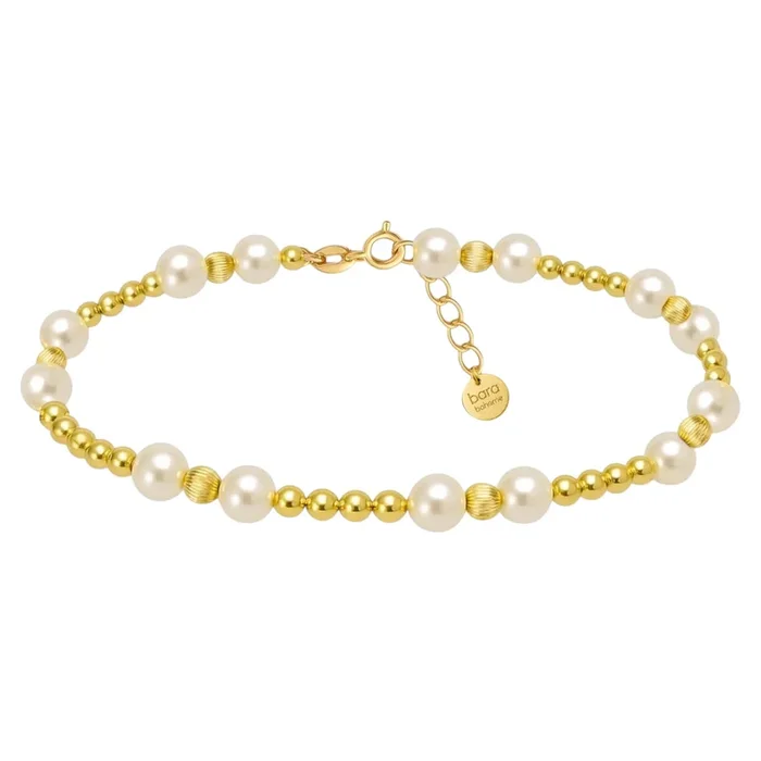 Kimberly | Gold Filled Beaded Anklet With Pearls