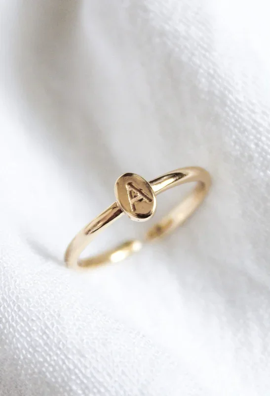 Kinsey Initial Ring Letter A