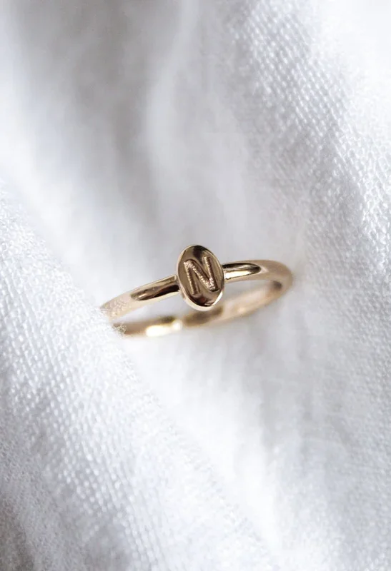 Kinsey Initial Ring Letter N