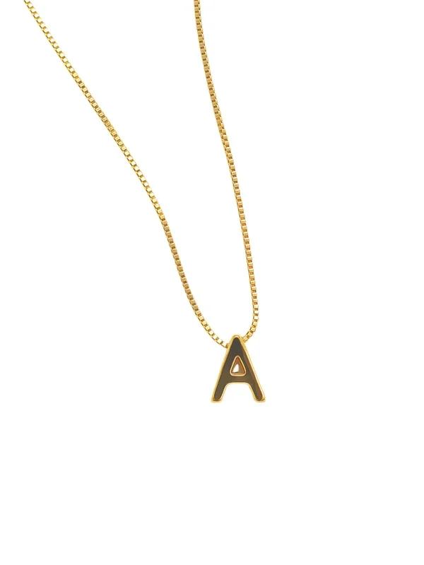 Kinsey Slide Initial Necklace Letter A