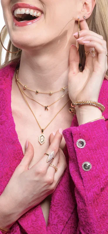 Kinsey Slide Initial Necklace Letter E