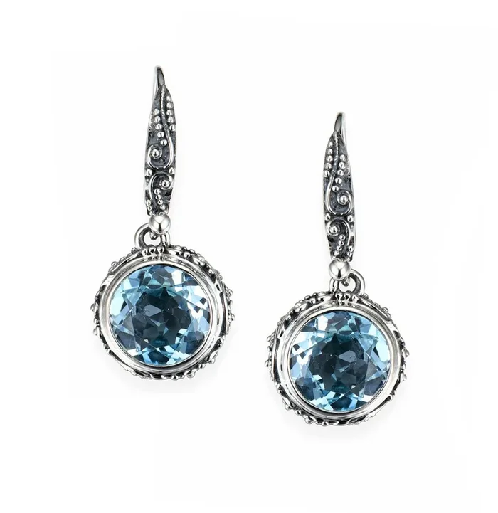 Kirsten Blue Topaz Drop Earrings