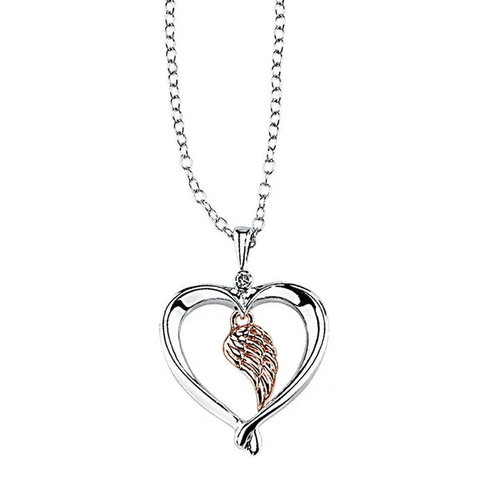 Kissing Hearts® Angel Embrace Heart Pendant
