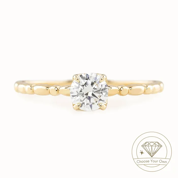 キャンディリング枠　ラウンドブリリアントカットダイヤモンド　0.14-0.30ct