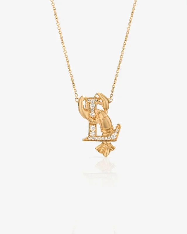 L is for Lobster Necklace