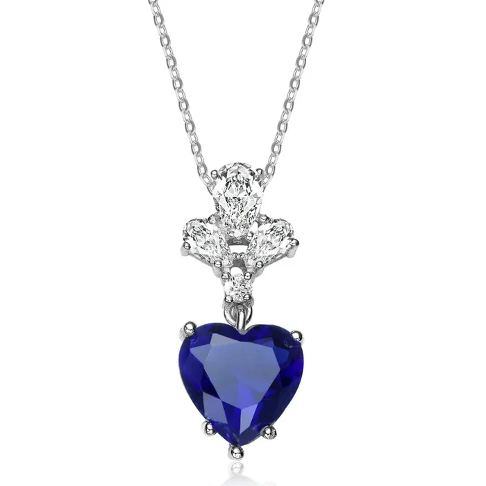 La Roche Dainty Solitaire Heart Pendant Couture Necklace