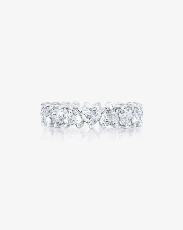 Lab Diamond Heart Eternity Band