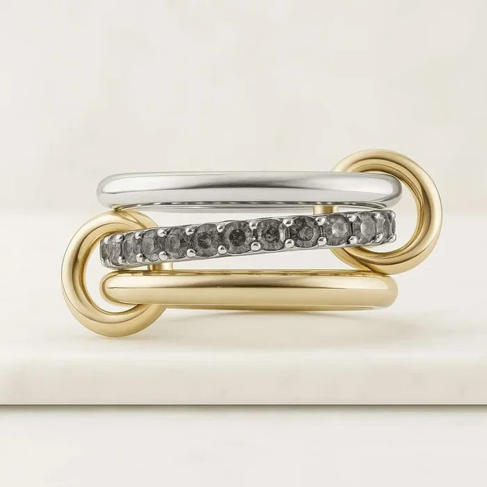 Lab Grown Diamond Link Ring For Men And Women