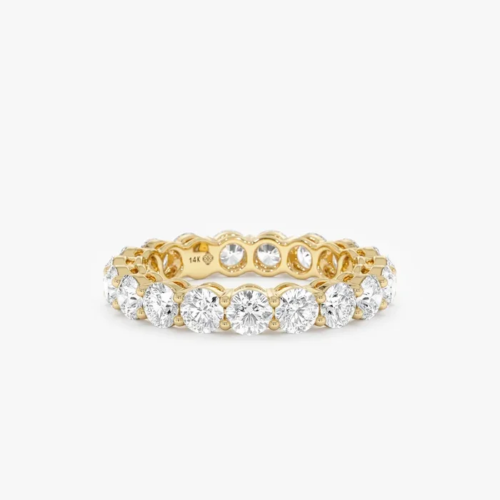 Lab Grown Diamond Prong Set Eternity Ring – 3.4 mm, Soraya