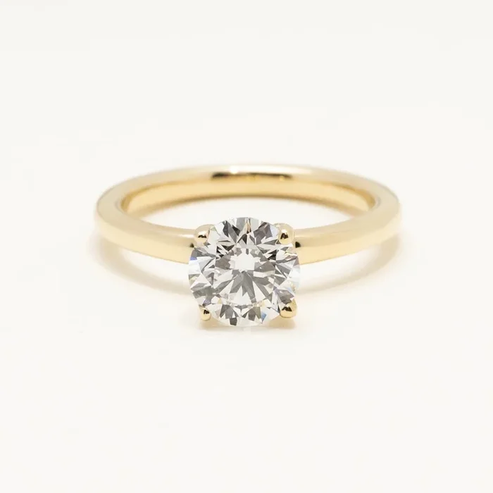 Lab Grown Diamond Solitaire Engagement Ring in 14kt Yellow Gold (1 1/2ct)