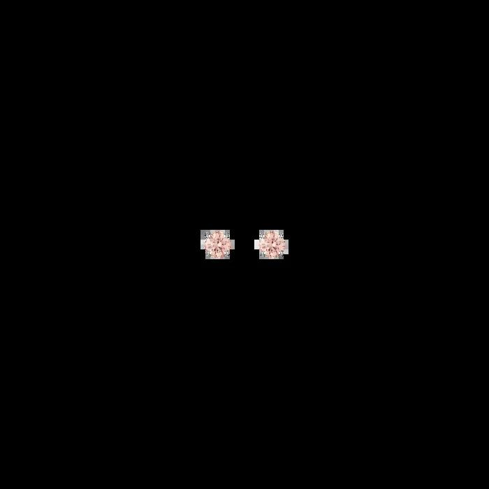 Lab Grown Pink Diamond Solitaire Stud Earrings