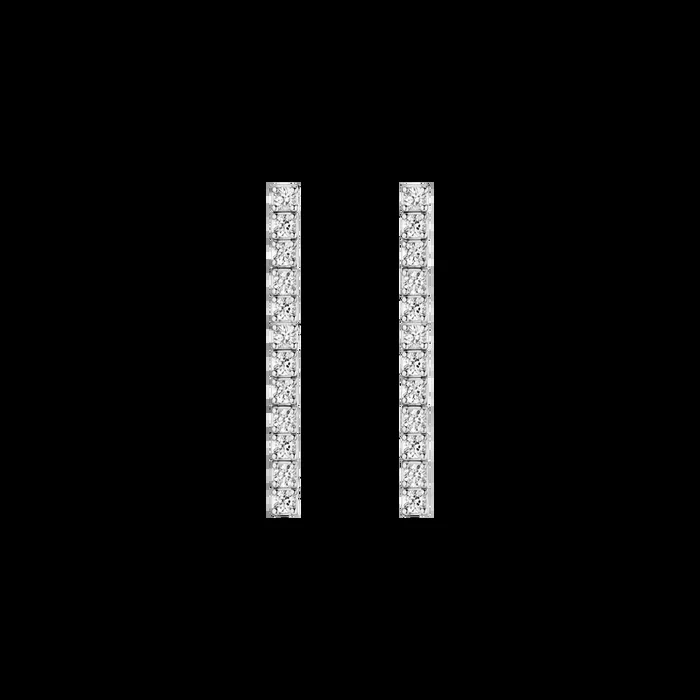 Lab Grown White Sapphire Tennis Earrings