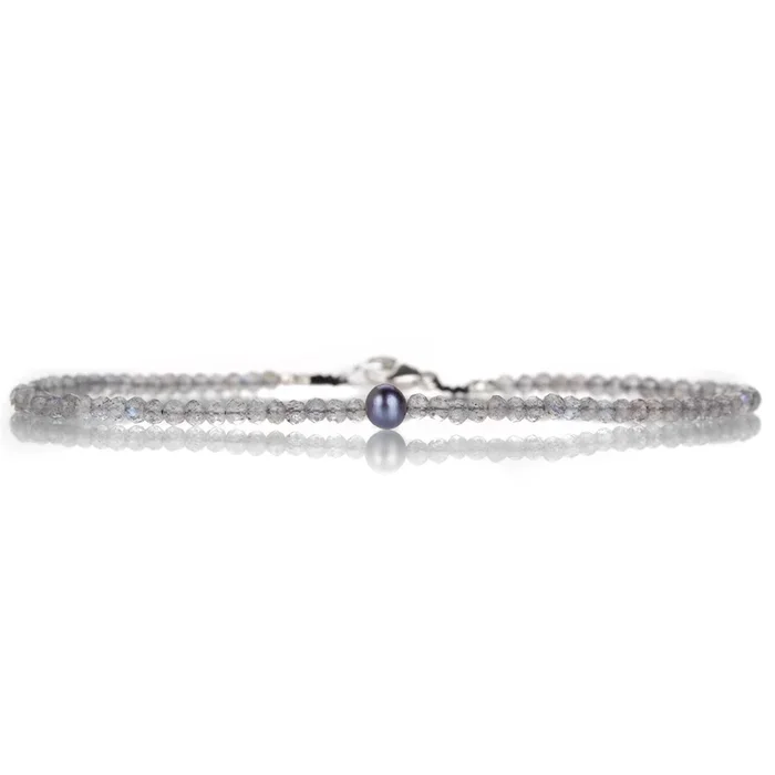 Labradorite and Pearl Bracelet
