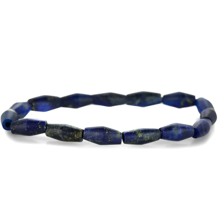 Lapis Barrel Bead Bracelet