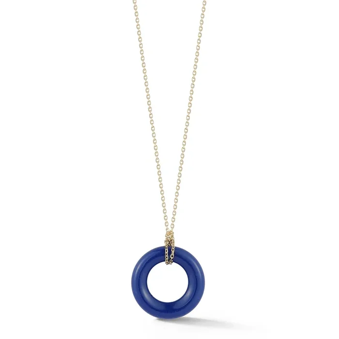 Lapis Donut Necklace