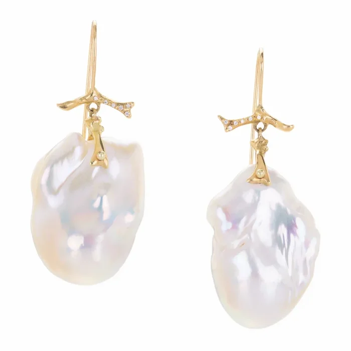 Large Baroque Pearl Drop Earrings