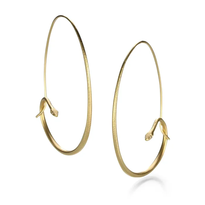 Large Diamond Eye Snake Hoops