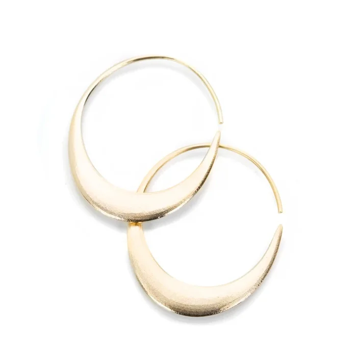 Large Hewn Crescent Hoop