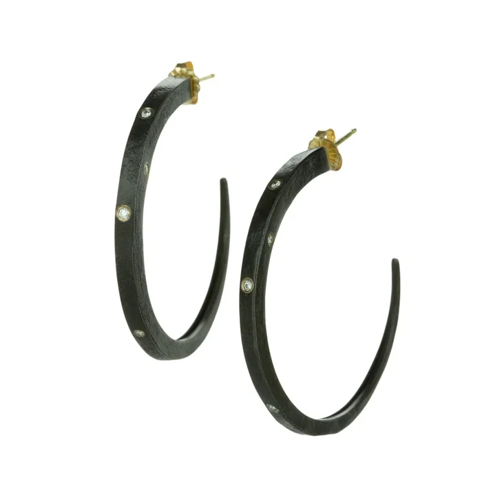 Large Iron Hoops with Scattered Diamonds