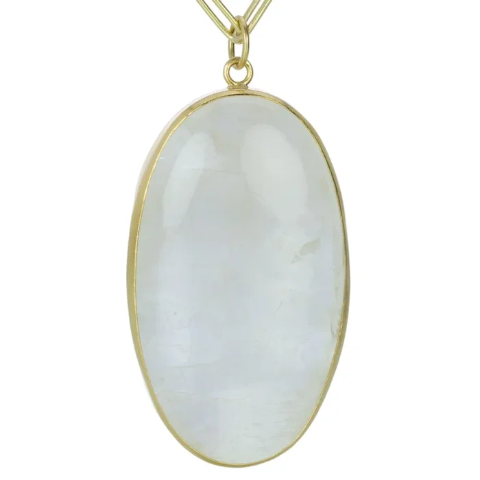 Large Oval Blue Moonstone Pendant (Pendant Only)