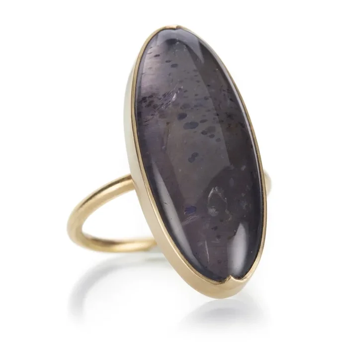 Large Oval Iolite Ring