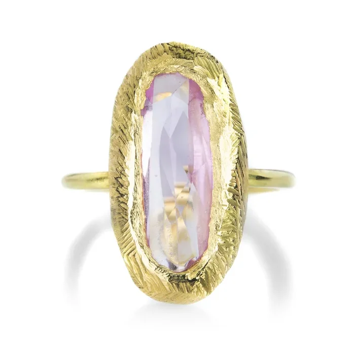 Large Oval Pink Sapphire Ring