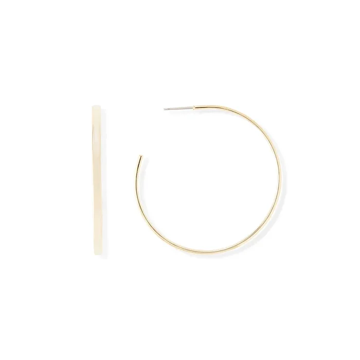 Large Petunia Hoops in Gold