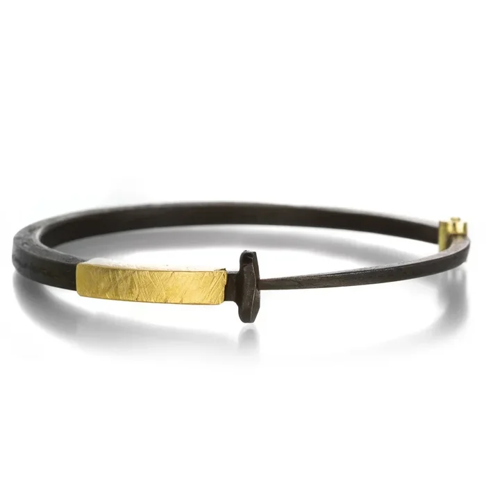Large Size Yellow Gold Collar Bracelet