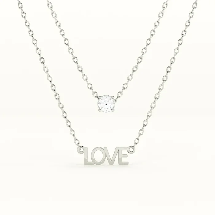 Layered Love 925 Sterling Silver Necklace