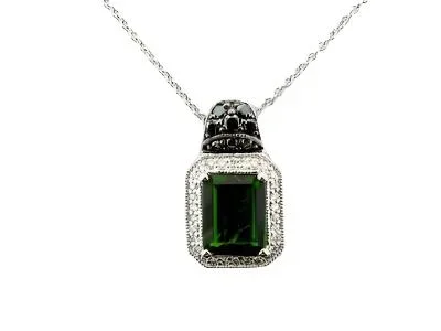 Le Vian Grand Sample Sale Pendant featuring Pistachio Diopside Blackberry Diamonds, Vanilla Diamonds set in 14K Vanilla Gold