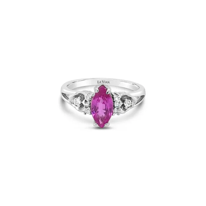 Le Vian Grand Sample Sale Ring featuring Bubble Gum Pink Sapphire set in 14K White Gold