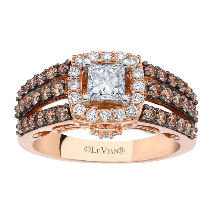 Le Vian Grand Sample Sale Ring featuring Vanilla Diamonds, Chocolate Diamonds set in 14K Two Tone Gold