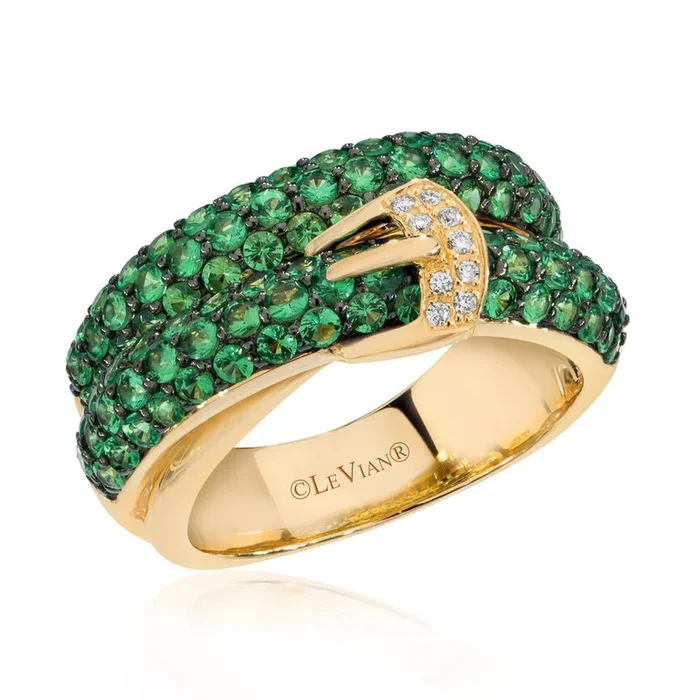 Le Vian Ring featuring Forest Green Tsavorite Vanilla Diamonds set in 14K Honey Gold