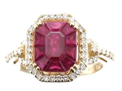 Le Vian Ring featuring Passion Ruby Vanilla Diamonds set in 14K Yellow Gold