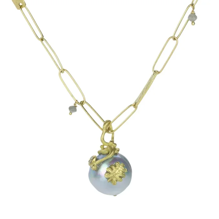 Leaf Akoya Pearl Pendant (Pendant Only)