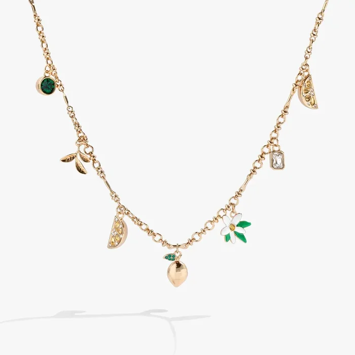Lemon Multi-Charm Necklace
