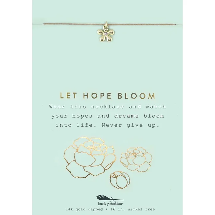 Let Hope Bloom – Gold Flower Necklace