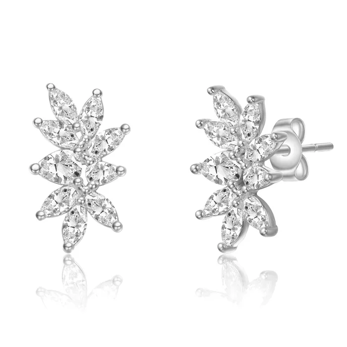 Lierre Moissanite Garden Cluster Stud Earrings