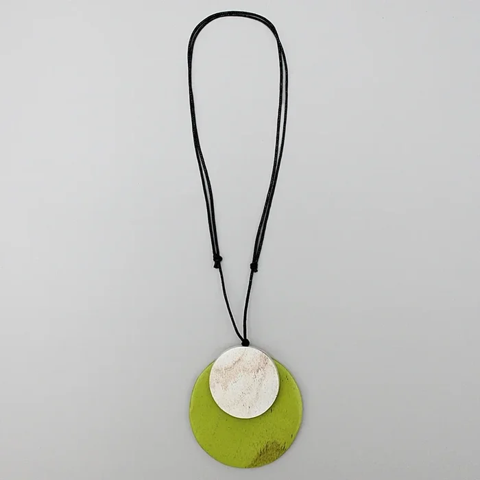 Lime Round Double Whitney Pendant