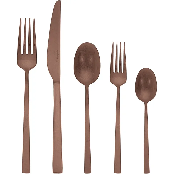 Linea Q 5-Piece Place Setting, Copper